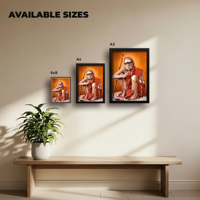 Kanchi Mahaperiyava | Spiritual Guru | Powerful Photo Frame | A3 | A4 | 6x8 inch
