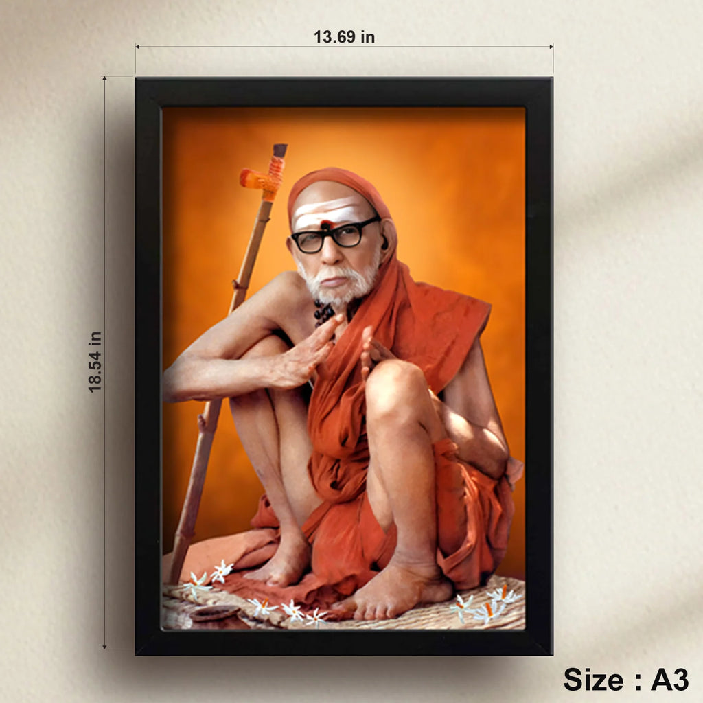 Kanchi Mahaperiyava | Spiritual Guru | Powerful Photo Frame | A3 | A4 | 6x8 inch