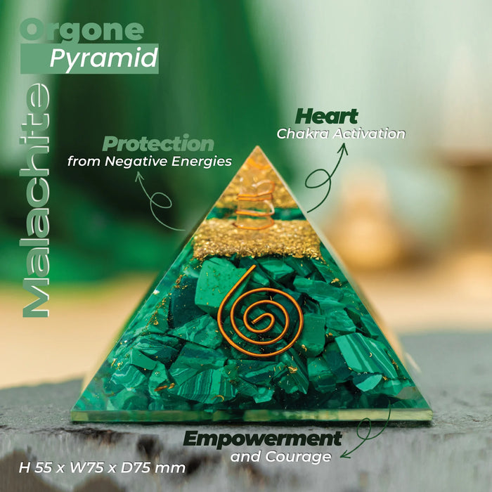Orgone Malachite Pyramid