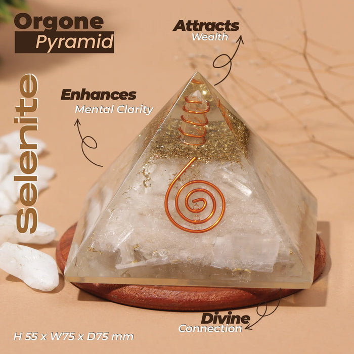 Orgone Selenite Pyramid