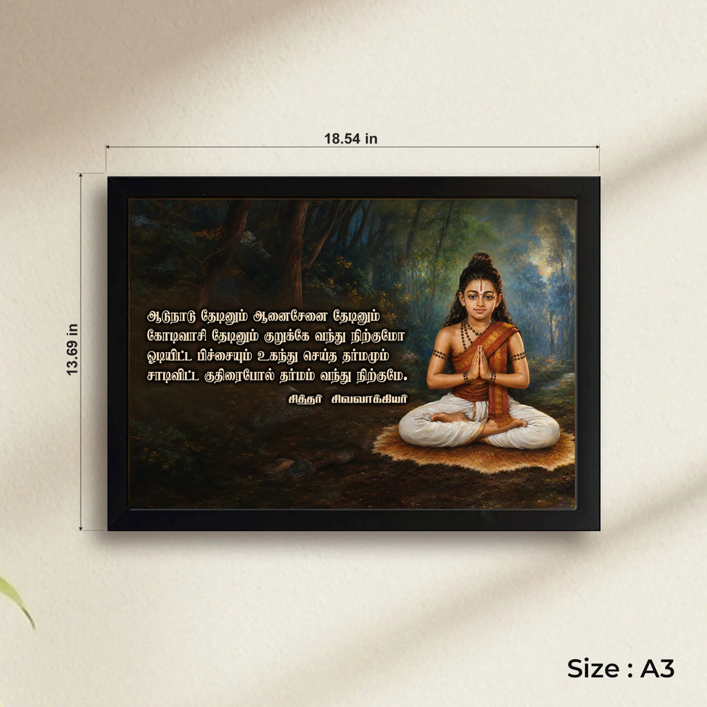 Sivavaakiyar Siddhar | Sivavaakiyar padal | Aadu Naadu Thedinum | Powerful Photo Frame | A3 | A4 | 5x7 Inch