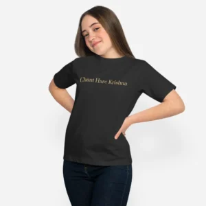 Chant hare krishna gold font - Devotional Unisex T-shirt