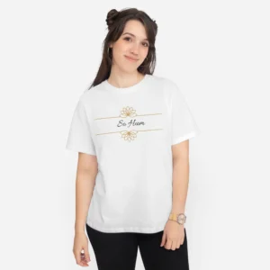 So Hum enclosed in lotus border - Devotional Unisex T-shirt
